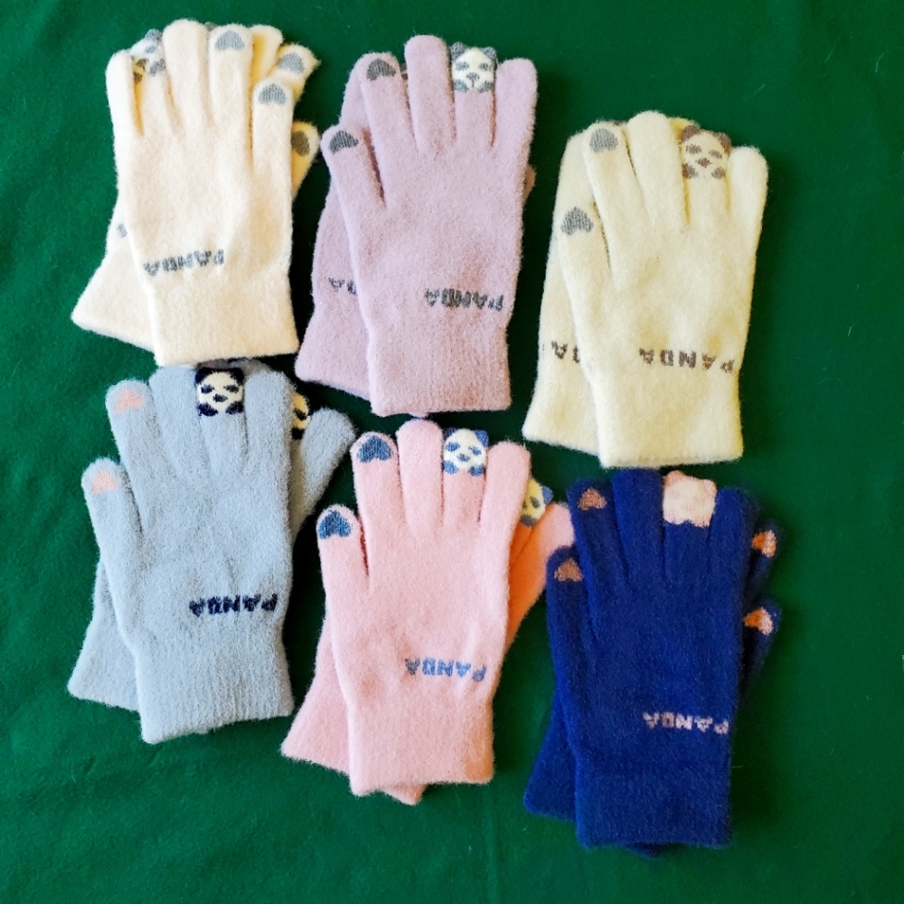Touch screen cozy women's gloves - lilac